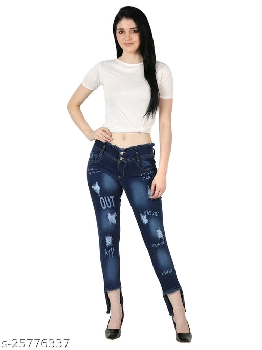 Bottom Blue Designer Jeans Pant For Girls at Rs 370/pis in Contai | ID:  19864844233