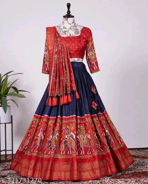 Zeel Clothing Women's Leheriya Print Pure Georgette New Lehenga Choli with  Dupatta (601-Blue-Stylish-Wedding-Designer-New; Free Size) : Amazon.in:  Fashion